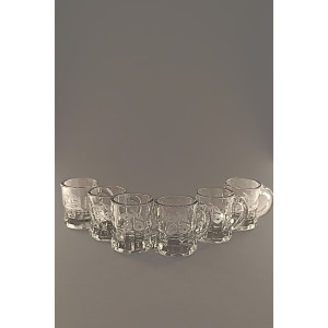 Pískovaná sada panáků - Švestka s ouškem