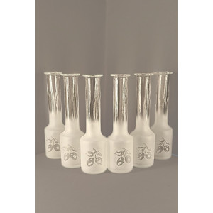 Pískovaná sada panáků - Švestka (zkumavka)