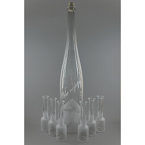 Souprava pískovaná láhev Renana a šest panáků 1,5l