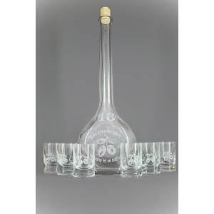 Velká sada láhev pískovaná Contesa 0,5l 18let