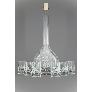 Velká sada láhev pískovaná Contesa 0,5l 20let