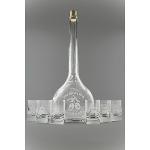 Velká sada láhev pískovaná Contesa 0,5l 25let