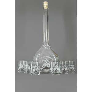 Velká sada láhev pískovaná Contesa 0,5l 30let