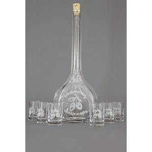 Velká sada láhev pískovaná Contesa 0,5l 35let