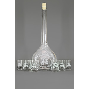 Velká sada láhev pískovaná Contesa 0,5l 45let