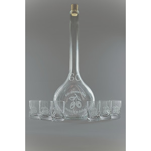 Velká sada láhev pískovaná Contesa 0,5l 60let