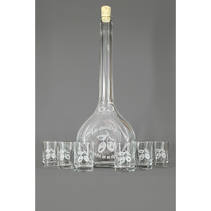 Velká sada láhev pískovaná Contesa 0,5l 65let