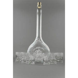 Velká sada láhev pískovaná Contesa 0,5l 80let