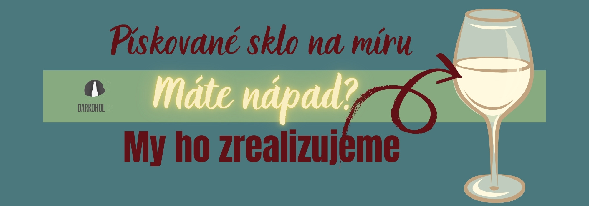 Pískované sklo na zakázku - Darkohol.cz