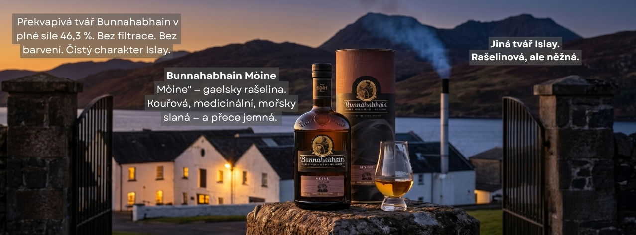 Bunnahabhain Mòine Single Malt 46,3% 0,7l - Darkohol.cz