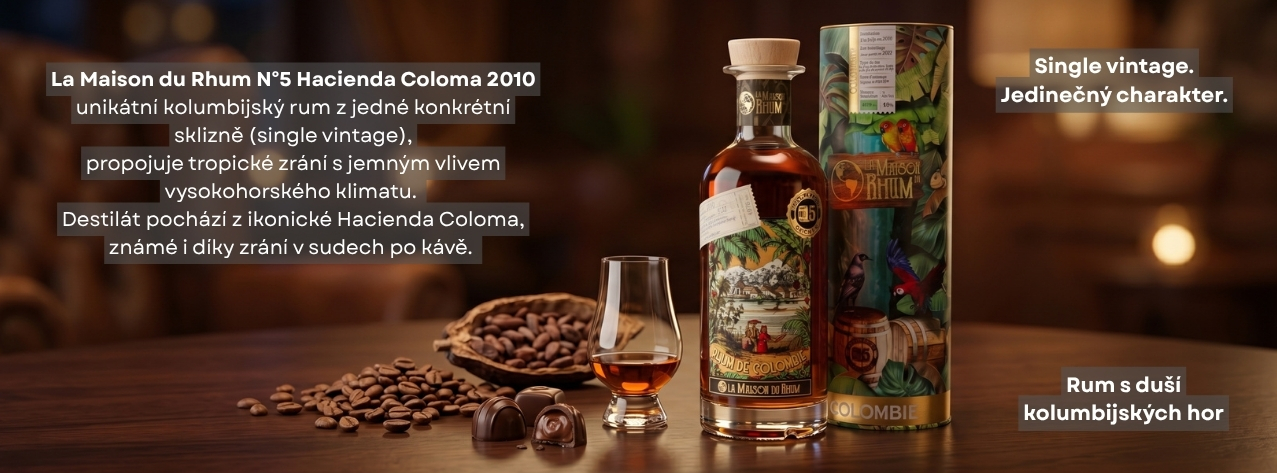 la Maison du Rhum N°5 Hacienda Coloma 2010 Kolumbi - Darkohol.cz