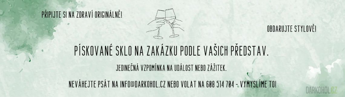 Pískované sklo na zakázku - Darkohol.cz